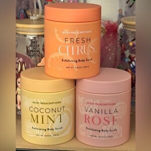 Exfoliating Body Scrub Set (3) - Citrus, Mint, Rose